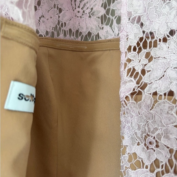 NEW Self-Portrait Fine Lace Pearl Midi Dress in Pink | UK 10 / US 6 - Picture 16 of 16